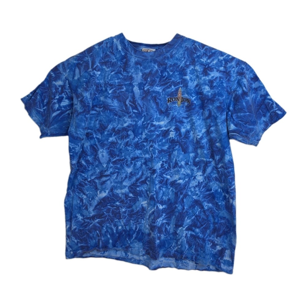 Ron Jon Surf Shop T-Shirt Men's XL Blue Water Pattern Graphic Print Cocoa Beach